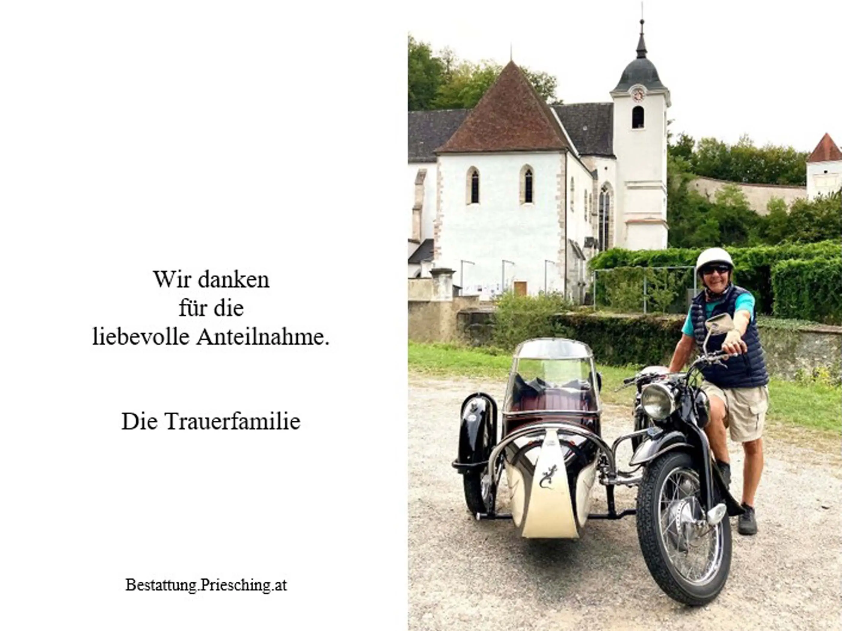 Sterbebild Außen