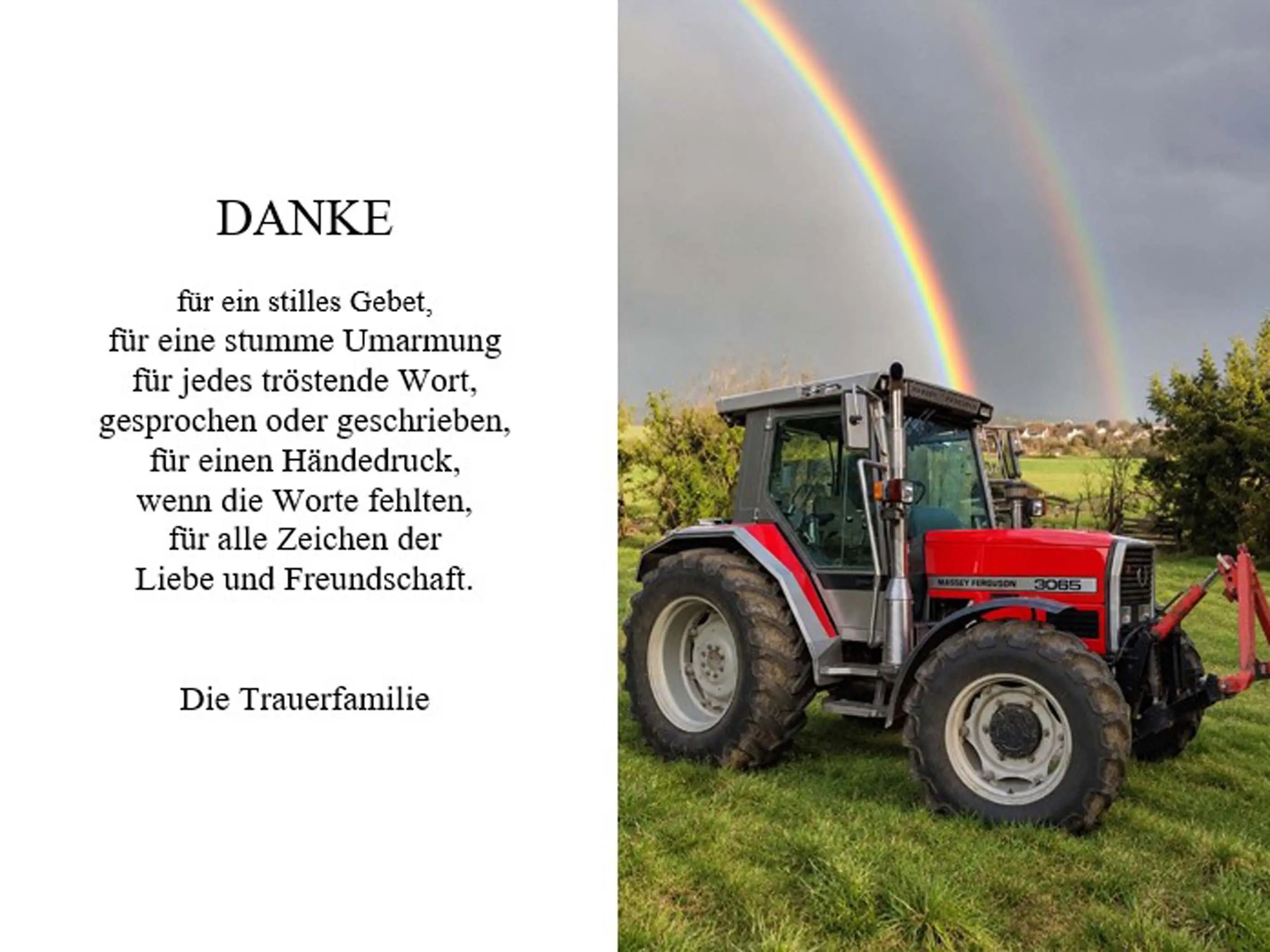 Sterbebild Außen