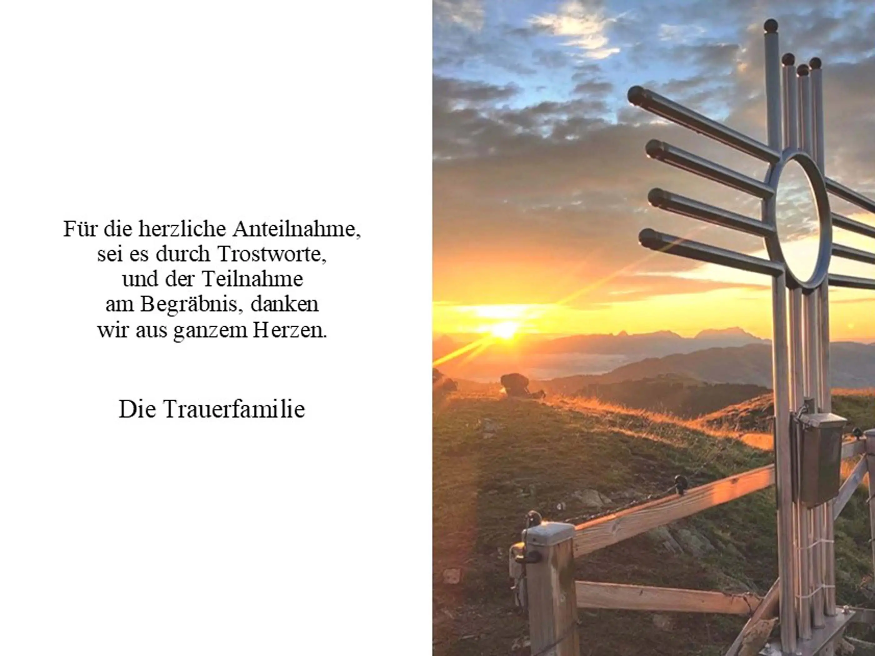 Sterbebild Außen