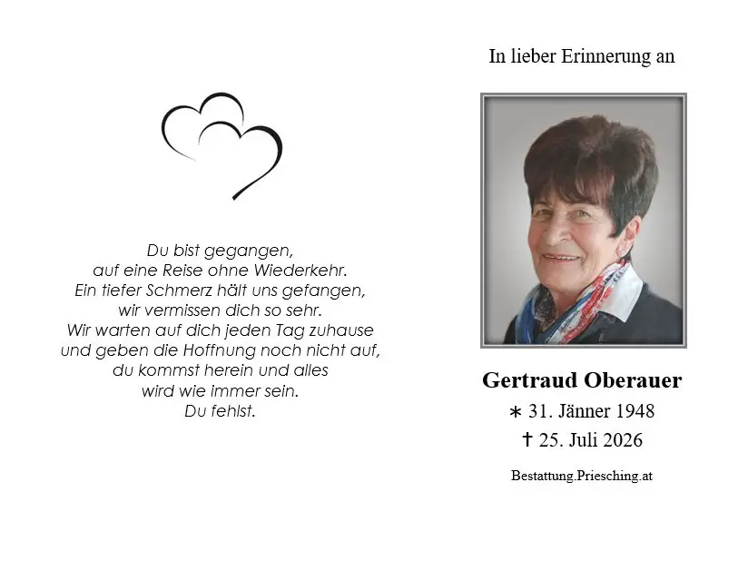 Sterbebild Innen