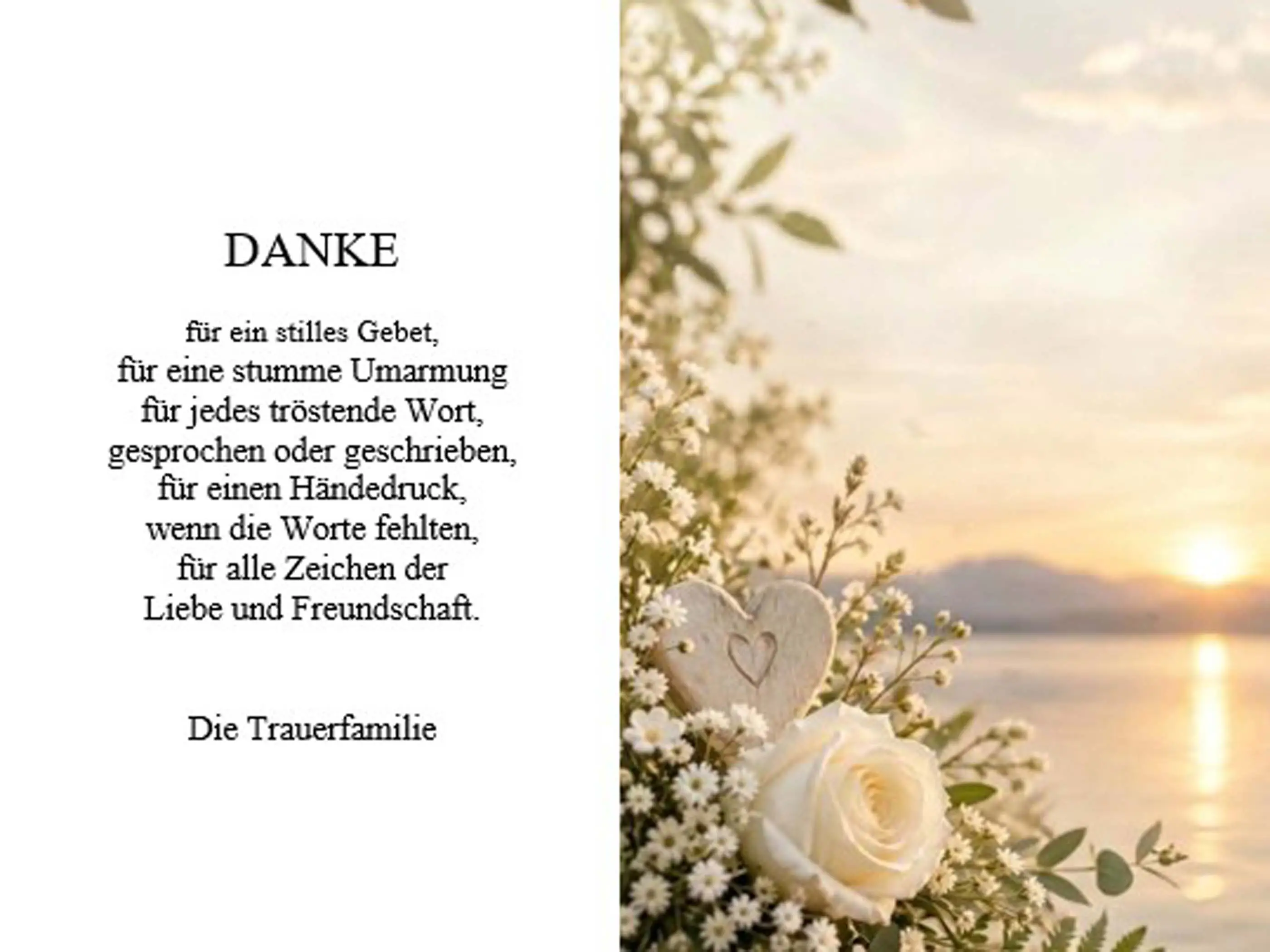 Sterbebild Außen